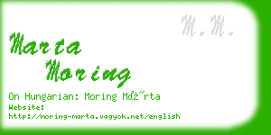 marta moring business card